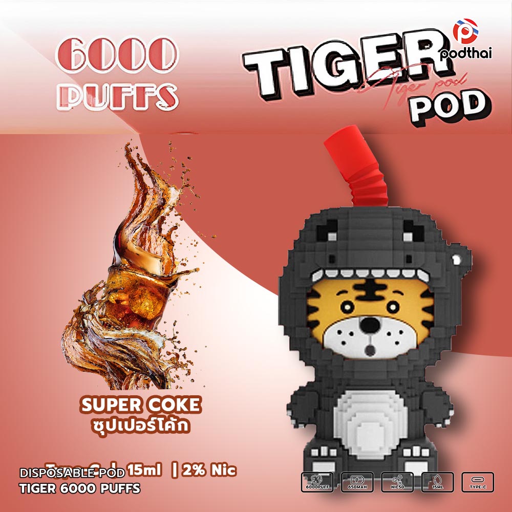 Tiger 6000 Puffs Disposable